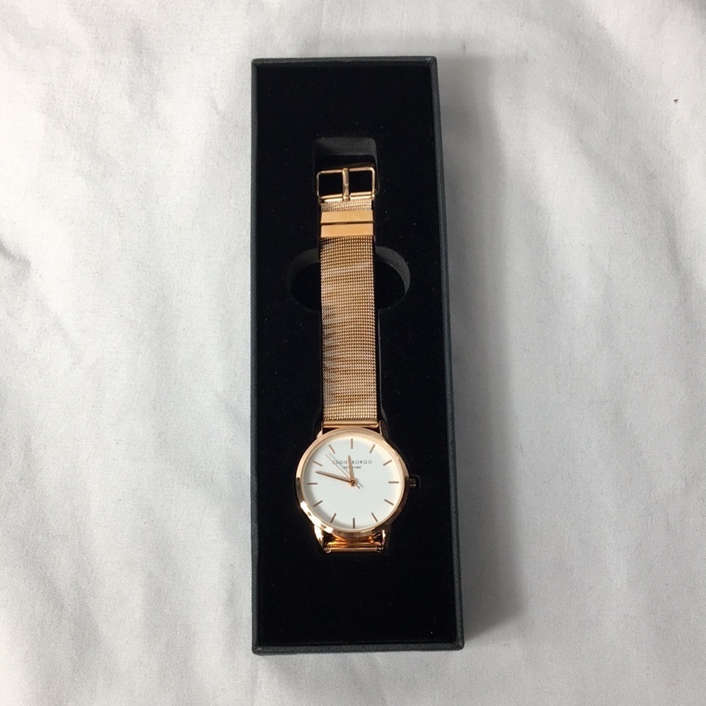 Eddie Borgo New York Soho Wrist Watch Rose Gold Tone NEW with Box